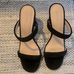 Never been worn Soludos black heeled sandals - size 8.5